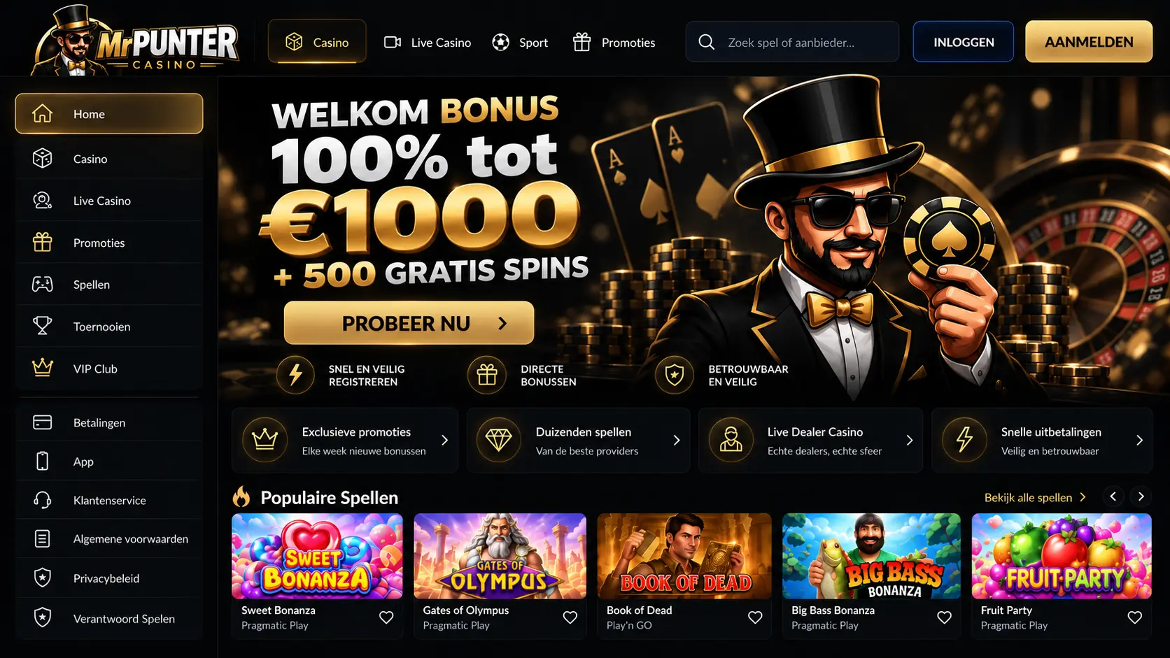 MrPunter Casino Gids Nederland: Slots, Live Games en Uitbetalingen image 1
