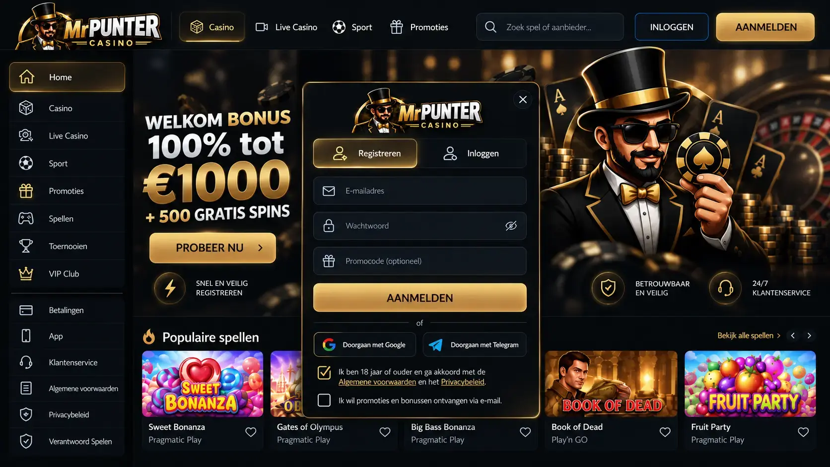 MrPunter Casino Gids Nederland: Slots, Live Games en Uitbetalingen image 2